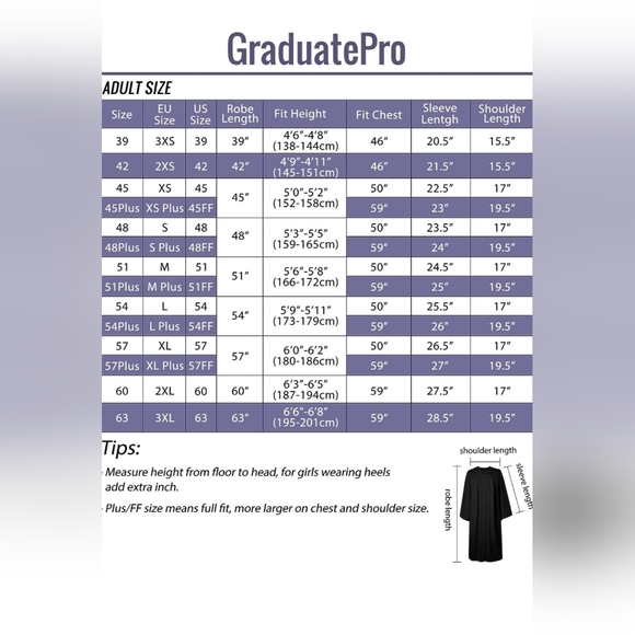 💥SOLD💥Graduation Gown Cap Set For Adults NEW - Picture 8 of 10